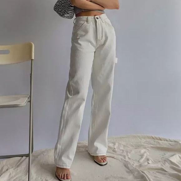 High Waist Baggy Skater Jeans Straight Wide Leg - Picture 2 of 4